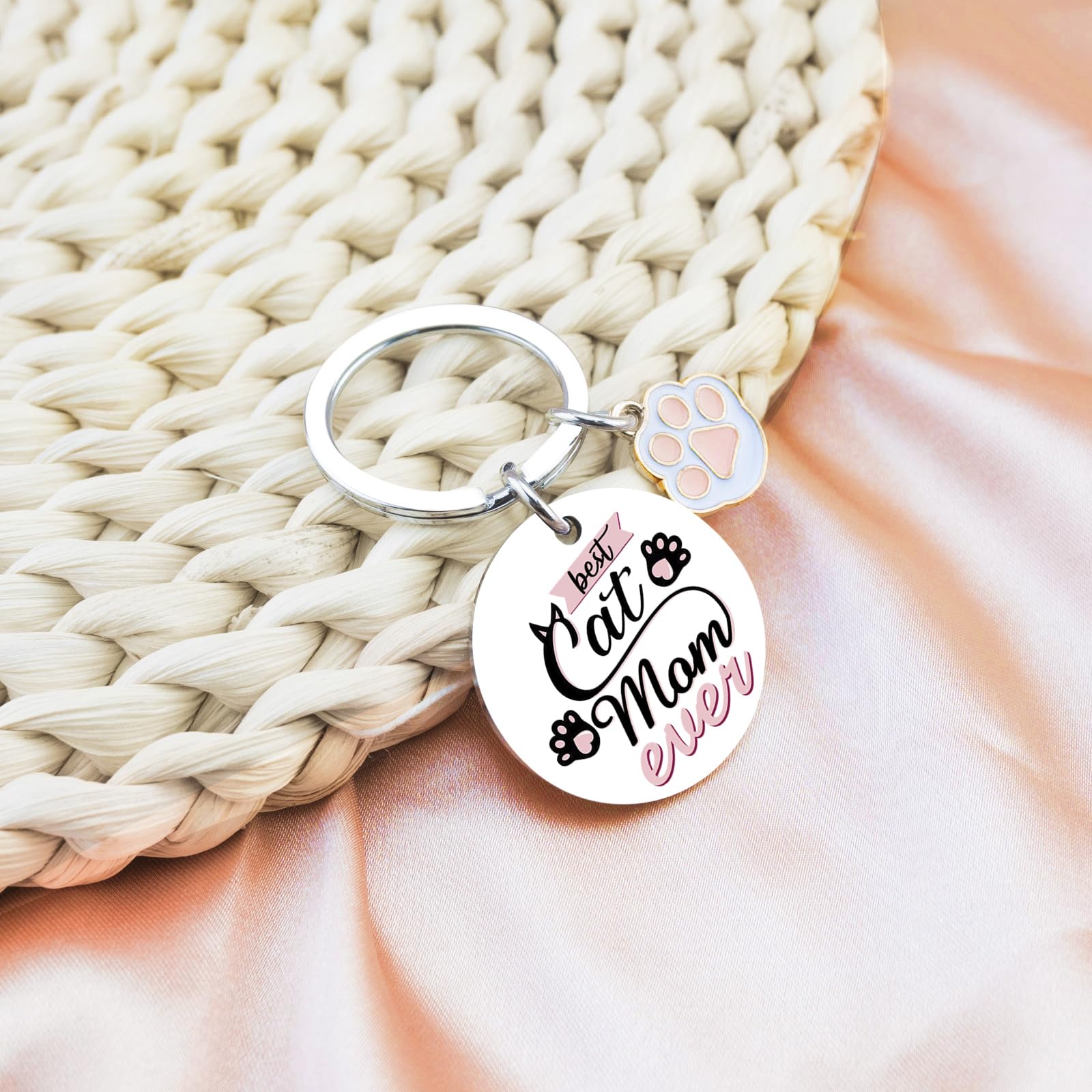 Ikacvb Regalos para mamá de gato para mujer, bonitos llaveros, regalos únicos para amantes de los gatos, regalos para amigas, niñas, gatos, mamá, cosas para el día de la madre, regalos de Navidad, la