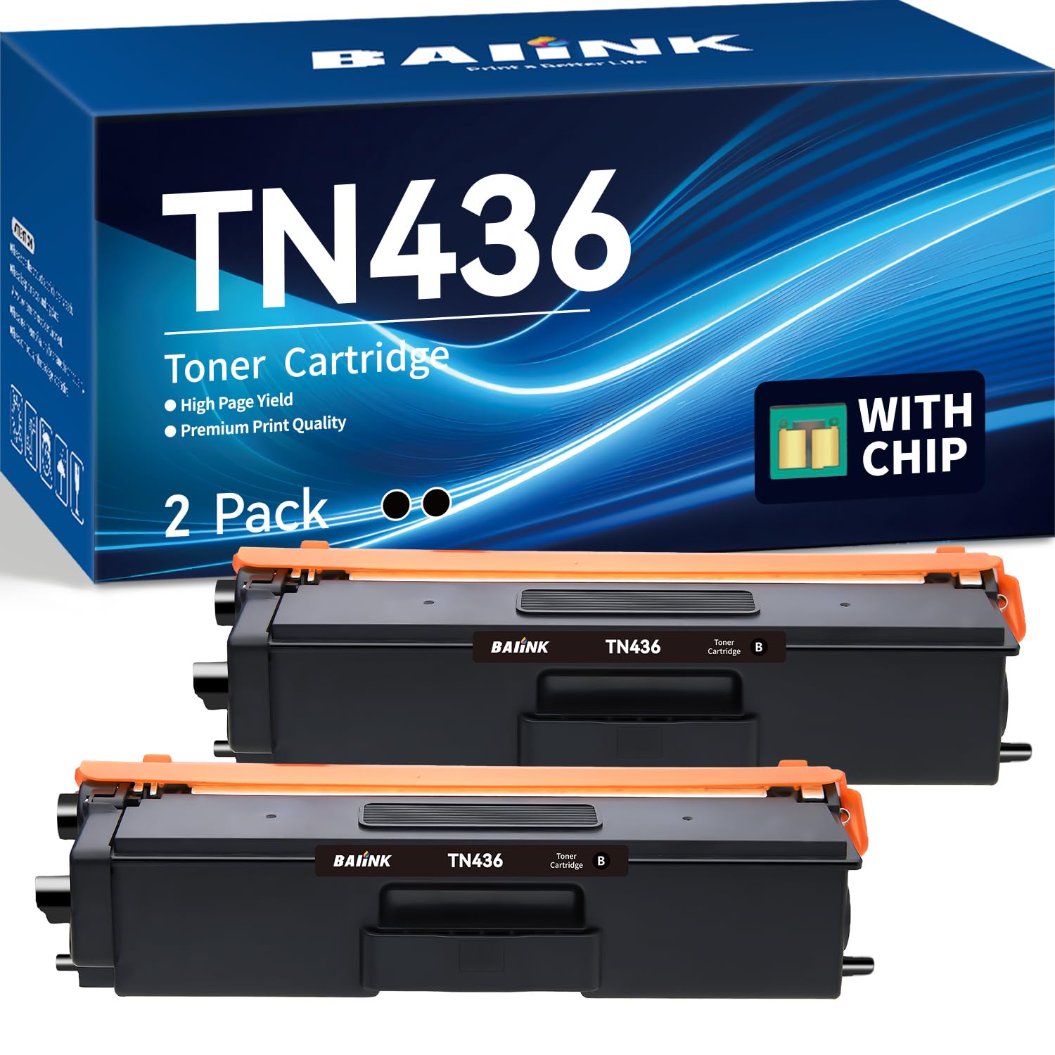 BAIINK Compatible Toner Cartridge Replacement for Brother TN436 TN433 TN431 TN436BK Compatible for Brother HL-L8260CDW HL-L8360CDW MFC-L8610CDW