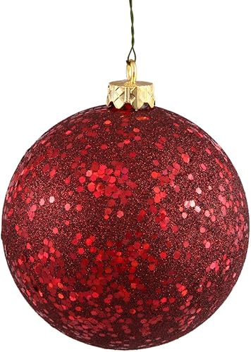 Miniatura 97 de Vickerman Esfera de adorno de Navidad de 10 pulgadas con acabado de caramelo, plástico inastillable, resistente a los rayos UV, decoración de árbol