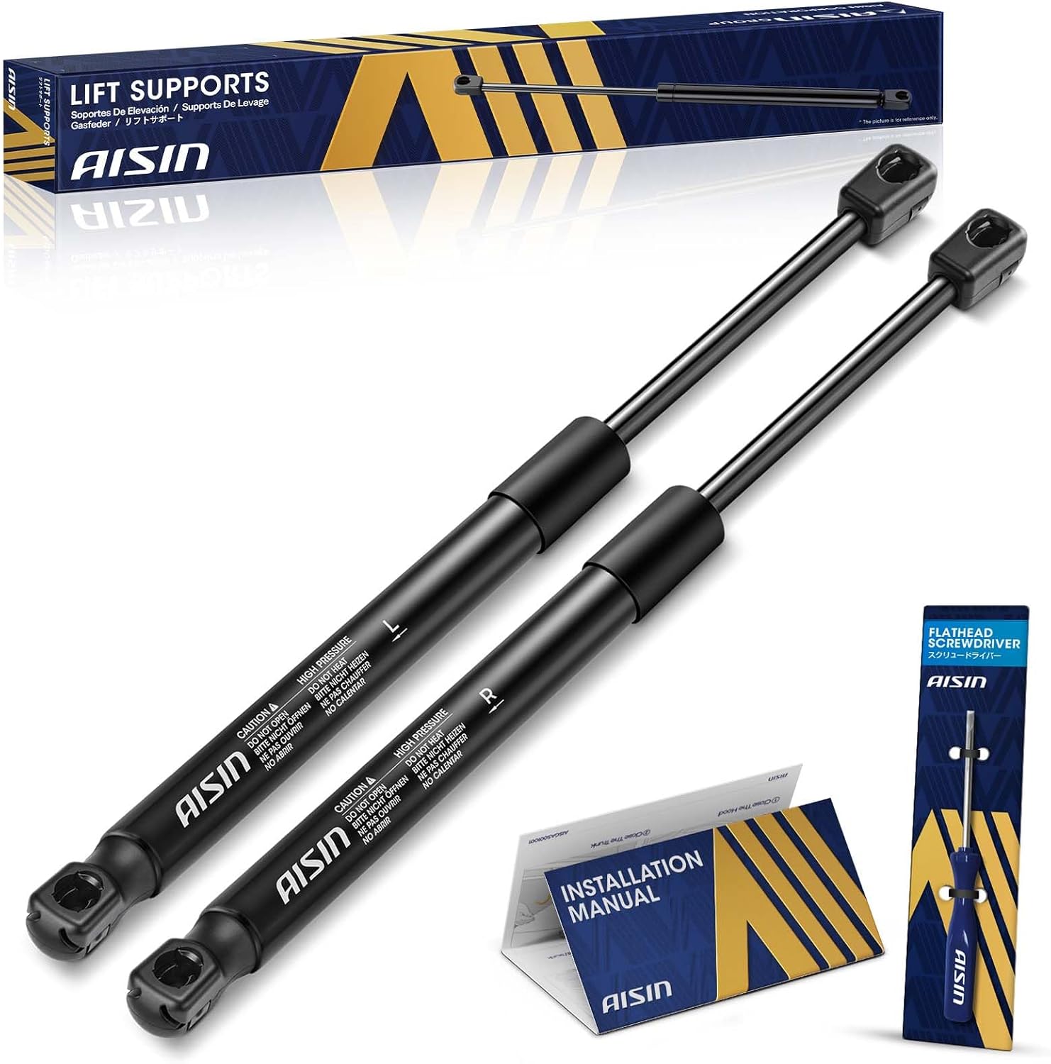 AISIN AFTERMARKET GASKA-01030 Rear Tailgate Lift Supports Shock Struts - Compatible with Kia Borrego 2009-2011 - Set of 2