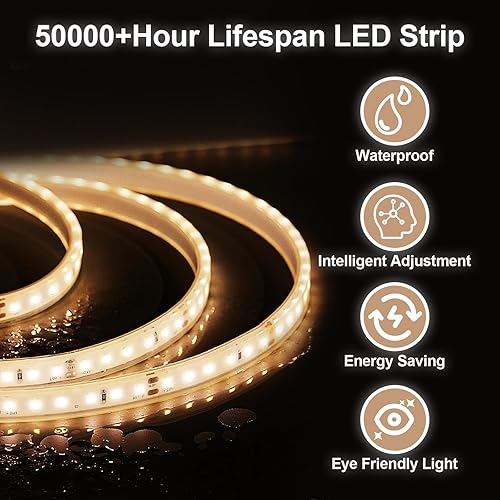 Miniatura 2 de BEAUTYPEAK Espejo redondo LED para baño con luces, espejo redondo de 30 x 30 pulgadas con marco de metal, antivaho, espejo LED con luz frontal y