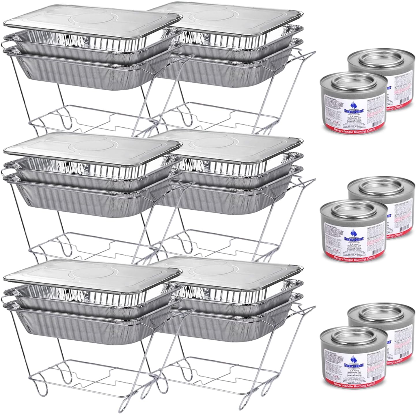 Amazon.com: Disposable Chafing Dish Buffet Set - Set of 6 / 36pc - Half ...