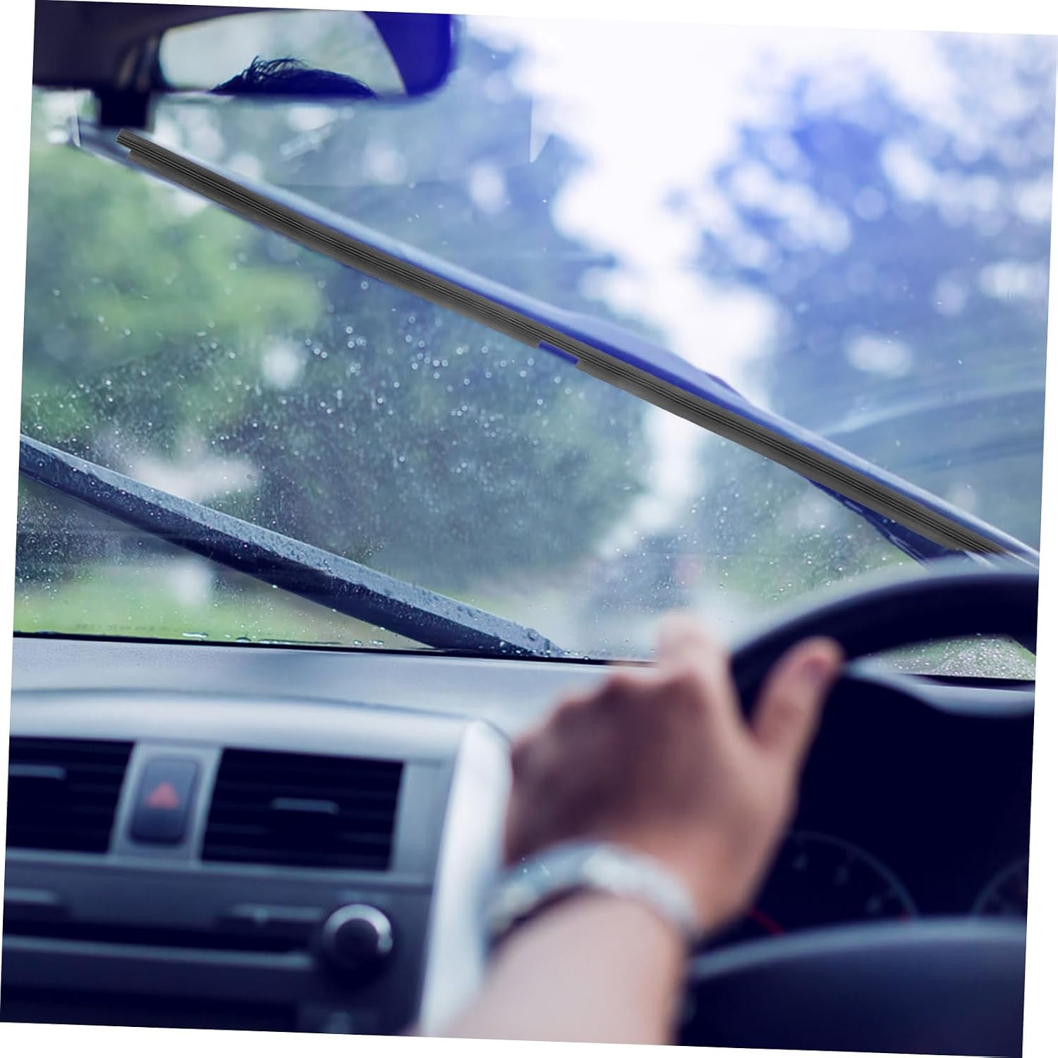 2pcs Windshield Wiper Blade Refills Dovetail Wiper Strips Plastic Replacement for Car Weatherproof Easy Fit