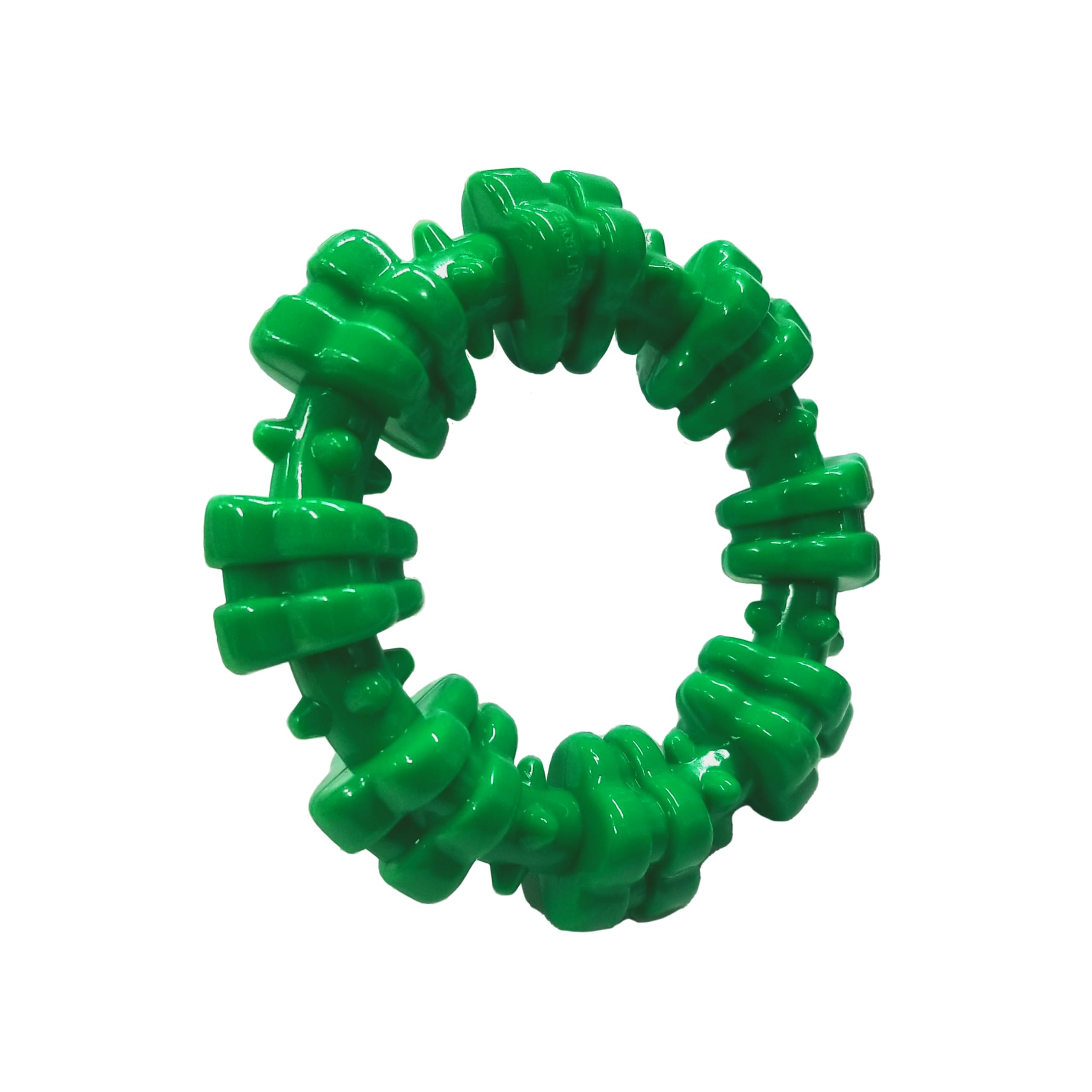 Nylabone Strukturierter Ring Power Kauspielzeug für Hunde, Hundespielzeug für Aggressive Kauer, Wintergrüner Geschmack, klein – bis zu 11,3 kg, 1 Stück