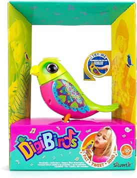 Silverlit Digibirds- Interactive Love Bird, Green Small