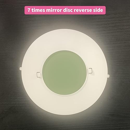 Miniatura 4 de LANSI La placa de espejo de aumento 7X de 6.6 pulgadas se utiliza para reemplazar el espejo de maquillaje montado en la pared de 8 pulgadas y el