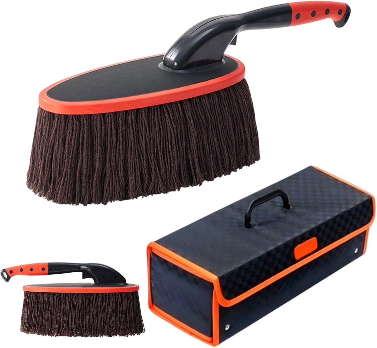 Car Dust Brush, with Strong Absorption Scratch Free Design, 42cm, Automotive Detailing Duster, Soft Interior Exterior Brush, for All Types of Vehicles Dashboard Wheel