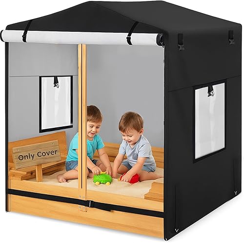 Cubierta de caja de arena hexagonal, cubierta hexagonal para caja de arena al aire libre, tela Oxford 420D, impermeable, resistente al viento y al