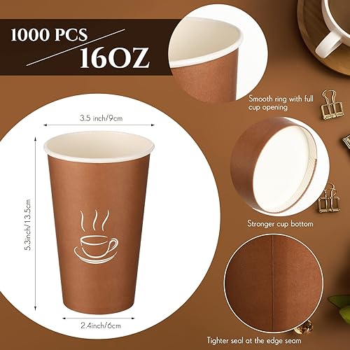 Miniatura 2 de Gerrii 1000 tazas de café pequeñas de papel para expreso, desechables, mini tazas calientes y frías para viajes, fiestas, té, baño, picnic, eventos,