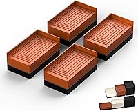 Vista 17 de Elevadores de muebles, Tclouda Soportes ajustables rectangulares para cama/sofá/escritorio/mesa/patas de silla/refrigerador de hasta 1.5, 3 y 4