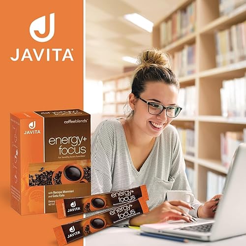 Miniatura 7 de Energy + Focus de Javita - Mezcla de café de tostado medio 100% sudamericano, arábica y Robusta más Bacopa, Gotu Kola para ayudar a apoyar la