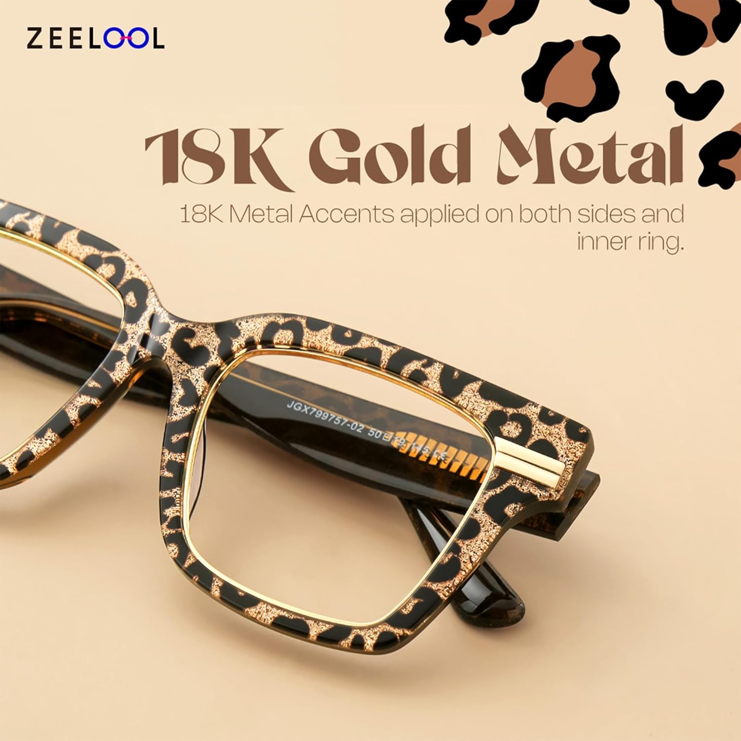 Zeelool Glasses Frame for Women, Personality Fit Glasses Eyeglasses with Non-prescription Clear Lenses Taylor ZJGX799757