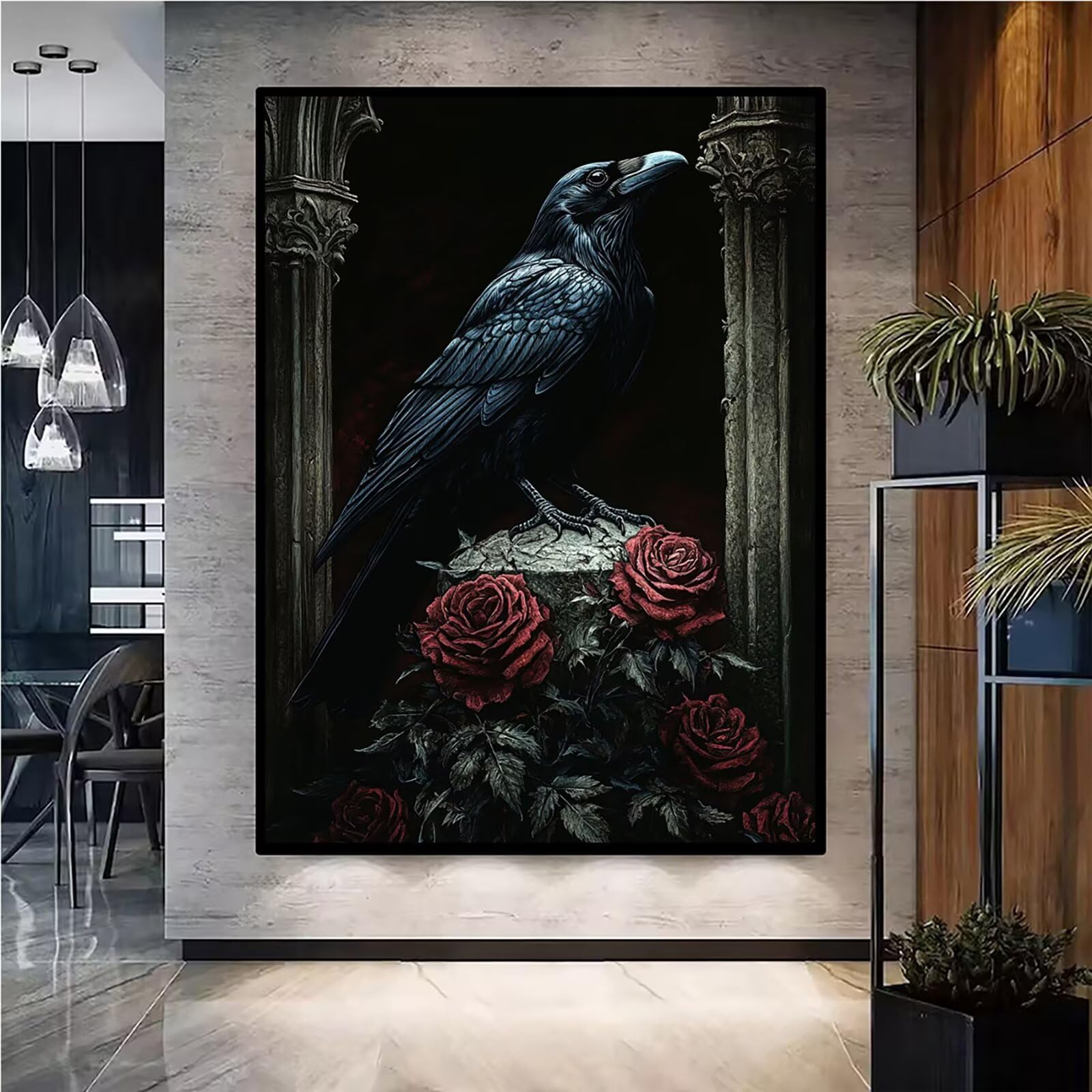 Diamond Painting Kit Completo, Diamond Painting Uccello, 5D Quadrato Pittura Diamante Kit Manualidades Adultos DIY Diamantini Crystal Art Disegni Ricamo Punto Croce Artigianale, 60x90cm Rosa j0-915