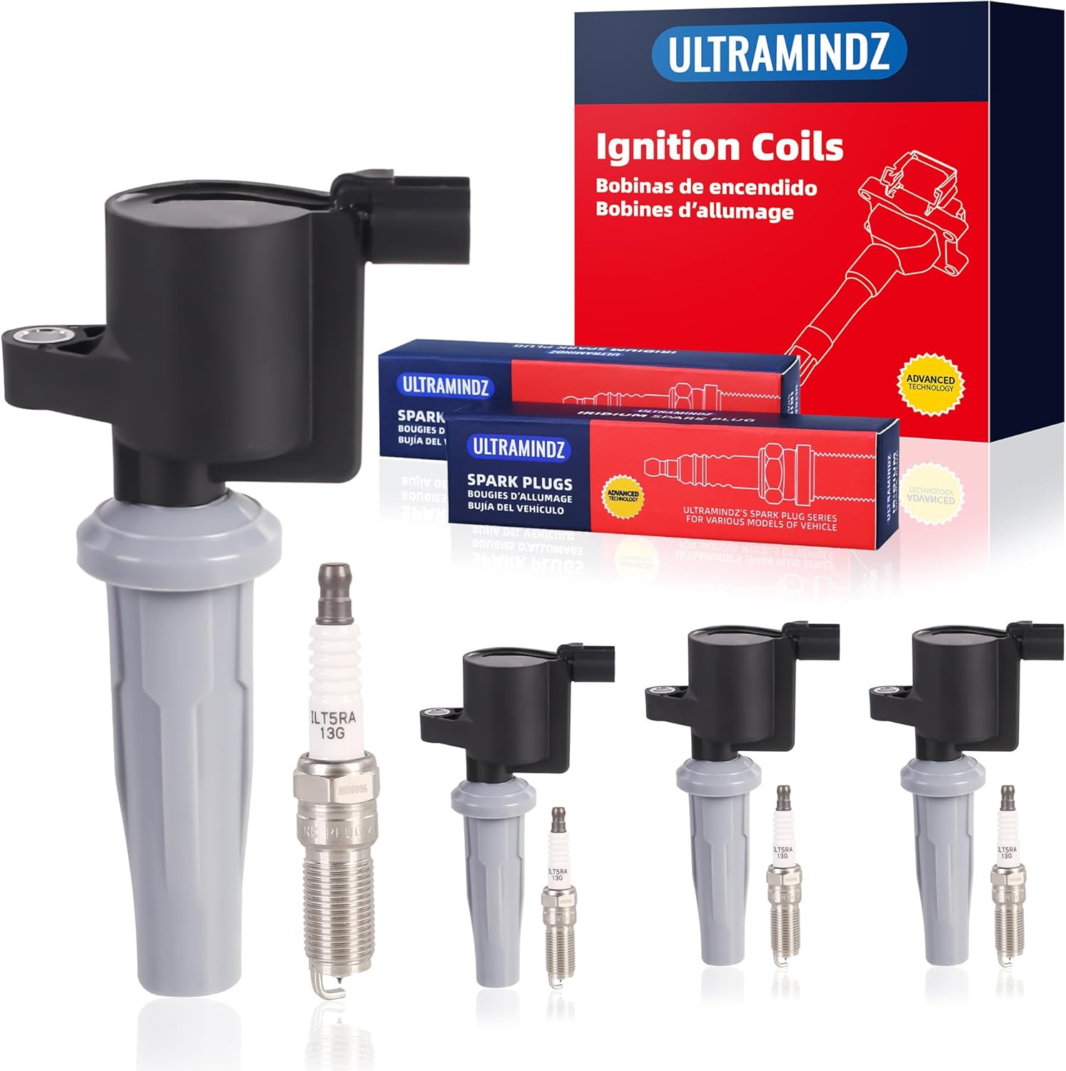 Ignition Coils & Spark Plugs for Ford 2.0 2.5 Fusion 10-20 Escape 09-19 Transit Connect 14-22 C-Max 13-18 for Lincoln MKZ Hybrid 11-20 for Mazda Tribute 09-10 for Mercury Milan Mariner 2.5 09-11 UF621