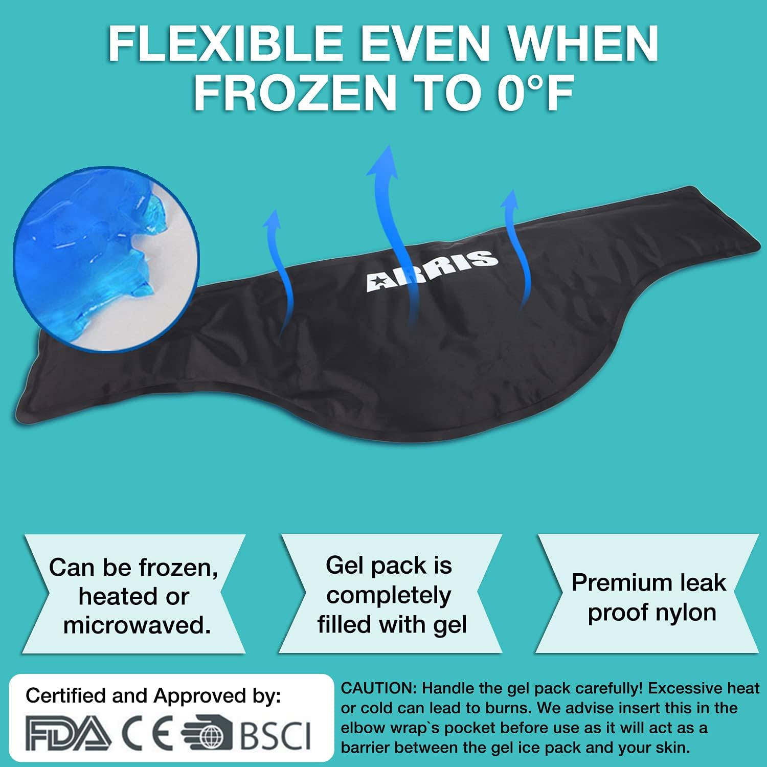 Neck Ice Pack with Straps - Cold Compress Neck Therapy Wrap - Soothing Pain Relief for Neck, Cervical, Shoulder- Reusable & Flexible Hot Cold Gel Packs for Swelling, Injuries, Headache (ARRIS) : Health & Household