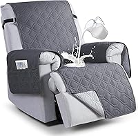 Vista 24 de VANSOFY Fundas 100% Impermeables para Silla Reclinable, Funda para Silla Reclinable Antideslizante para Perros, Protector de Muebles Lavable