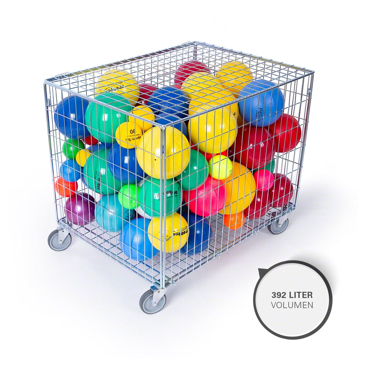 Sport-Tec Ballwagen-Set Standard mit Deckel, 392 L, fahrbar