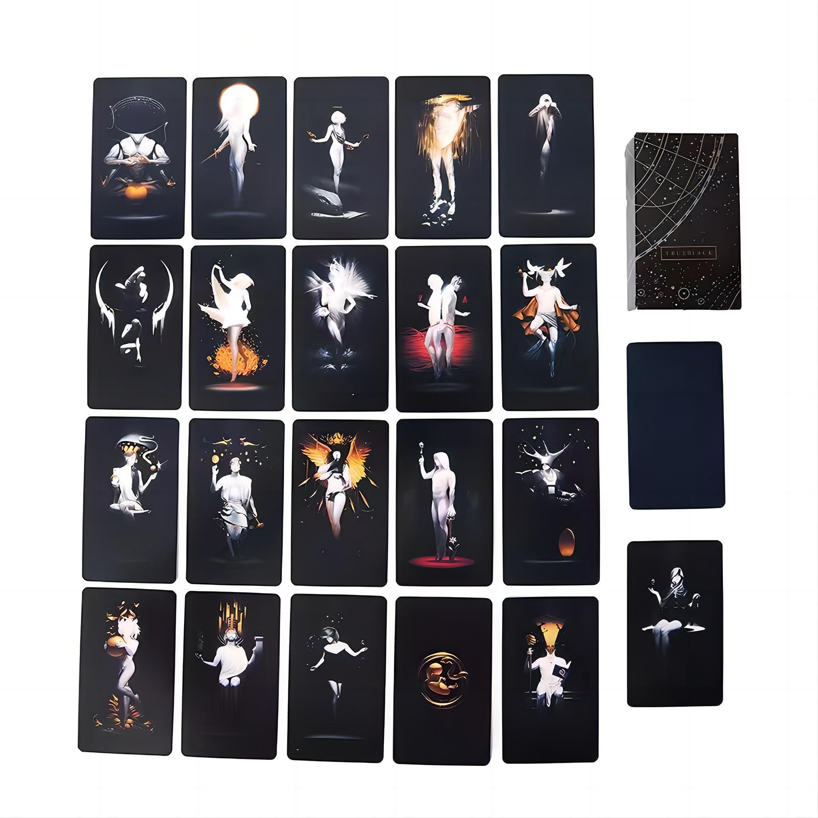 一名様限定♥TRUE BLACK TAROT True Black Tarot Cards, A Dark and Mysterious Tarot Deck, Vintage