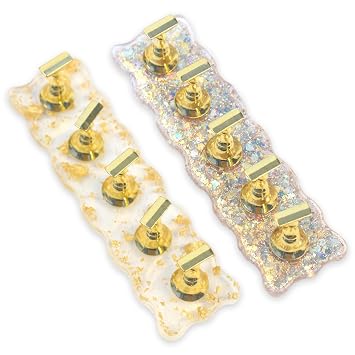 2 Set Glitter Nail Stand for Press on Nails Shinny Sequins Nail Holder for Painting Nails Magnetic Nail Display Stand Fake Nail Hand Acrylic Practice Nail Tips Manicure Tools