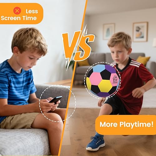 Miniatura 6 de Balón de fútbol de tela suave tamaño 4 pelota de interior silenciosa segura para jóvenes, pelota de entrenamiento ligera para regates y malabarismos