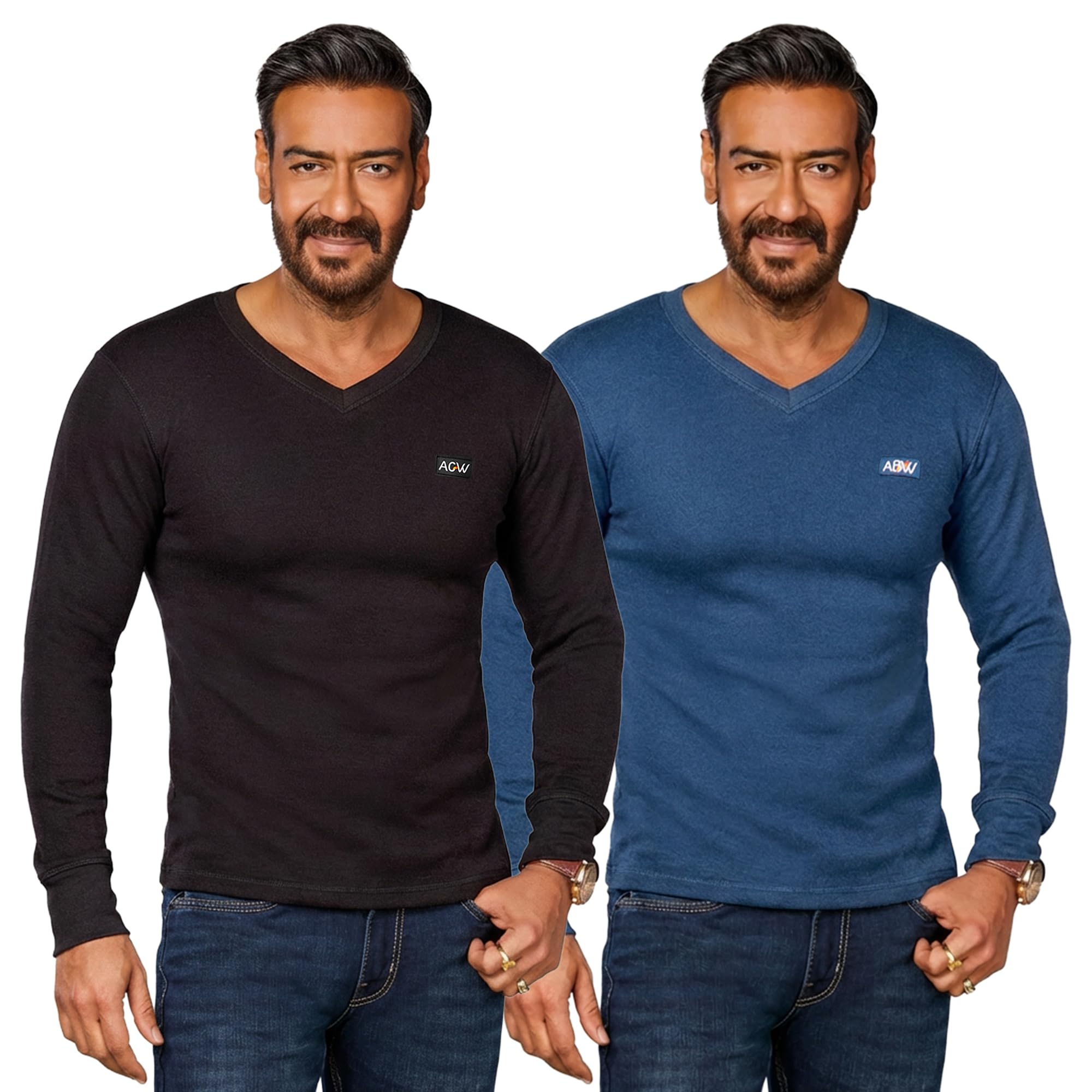Amul Comfy Men's Kashmira V Neck Full Sleeve Top|Super Combed Cotton Rich Regular Fit Body Warmer Thermal Top | Soft, Breathable & Naturally Insulated Winter Thermal Undershirt Top | Colour May Vary-picture-29