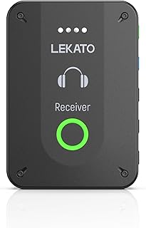 LEKATO Wireless in Ear Monitor System MS-2, Upgraded 2.4G Stereo IEM System Low Latency Receiver with Beltpack, Auto-Pairing,One to More, in-Ear Monitoring for Church,Band,Singer,Stage