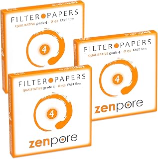 15 cm Lab Filter Paper  Standard Qualitative Grade 4 ~ ZENPORE Fast Flow 150 mm  - Compare price
