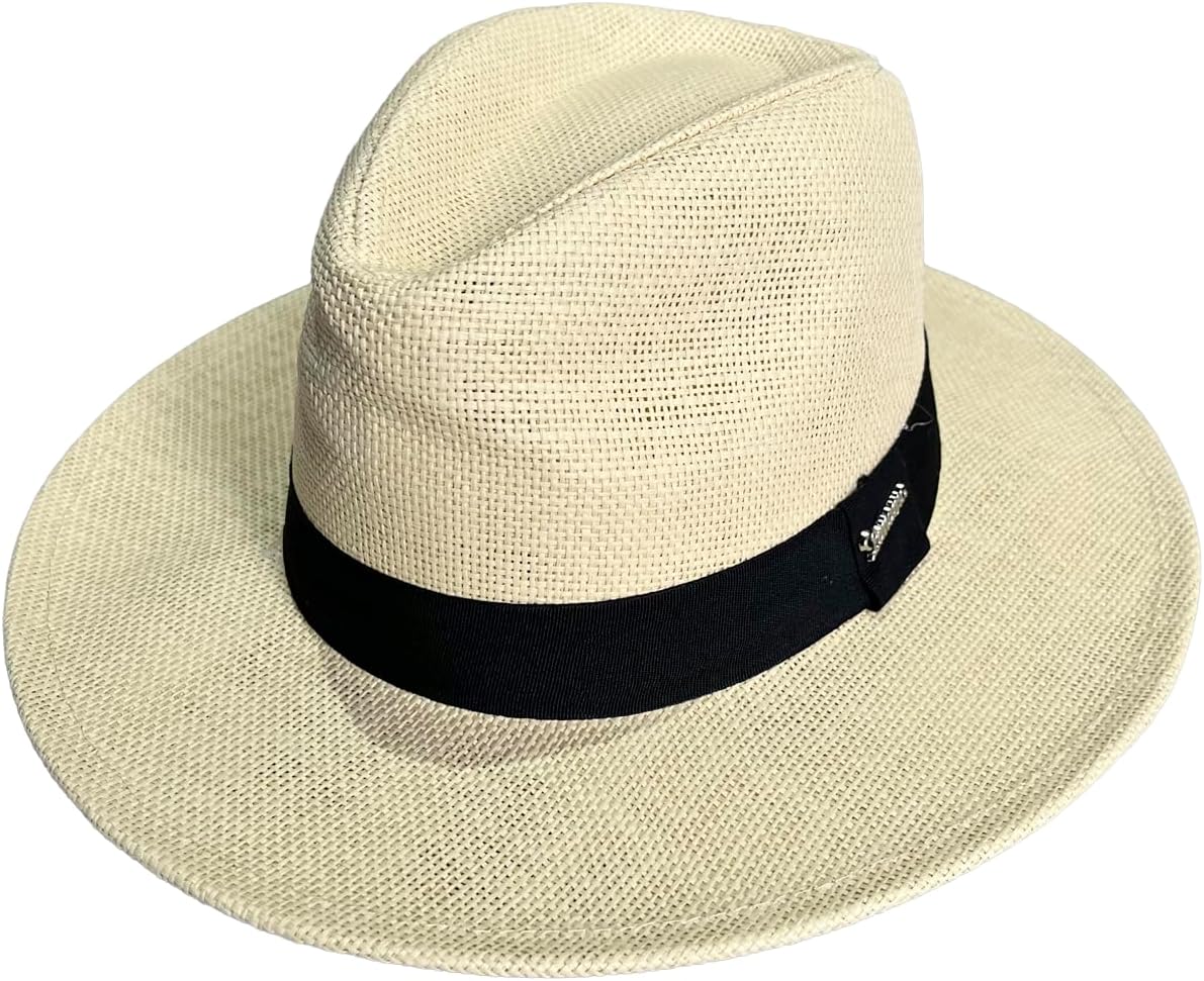 Chapéu Panamá Estilo Elegante Autêntico Clássico Aba Larga Proteção Leve na Moda Modelo Pagodeiro