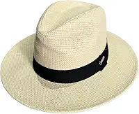 Chapéu Panamá Estilo Elegante Autêntico Clássico Aba Larga Proteção Leve na Moda Modelo Pagodeiro