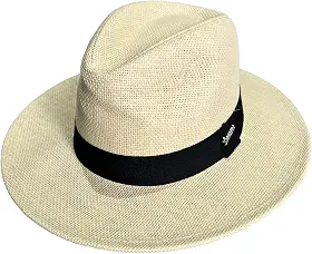 Chapéu Panamá Estilo Elegante Autêntico Clássico Aba Larga Proteção Leve na Moda Modelo Pagodeiro