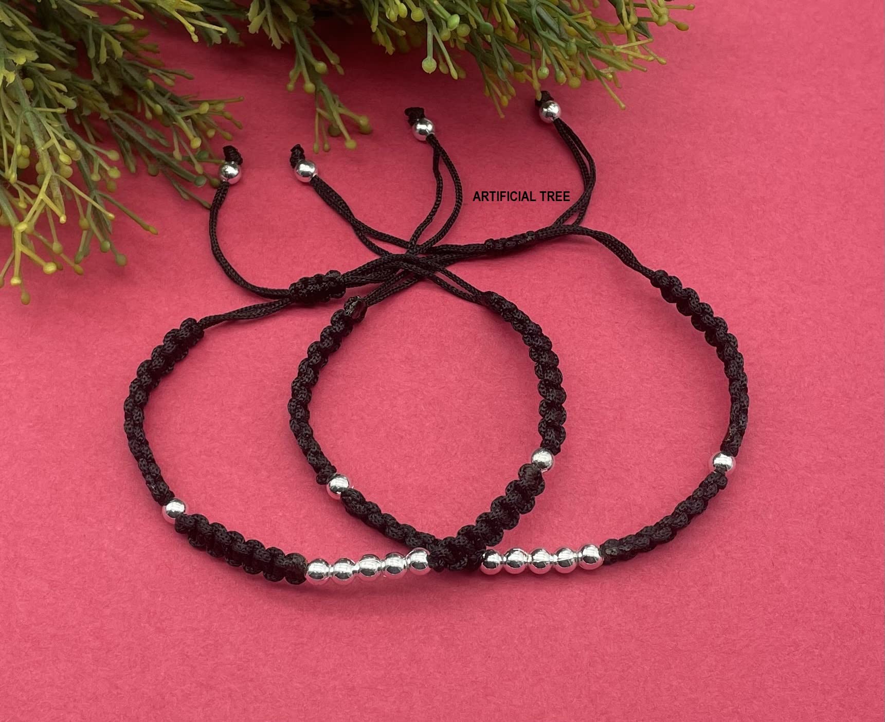 German Silver 9 Ball Charms Adjustable Payal