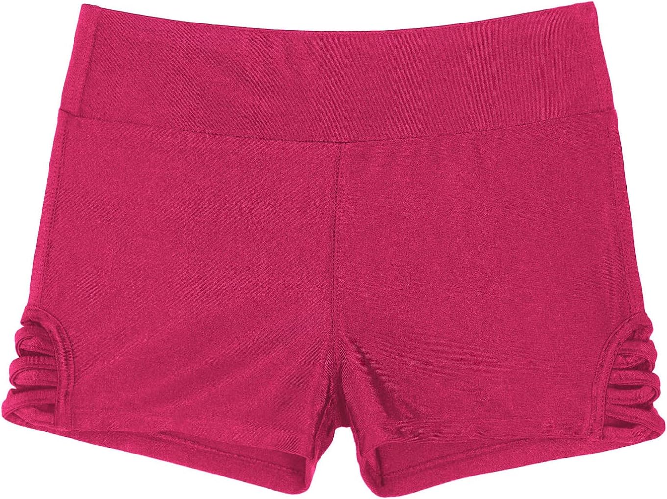 Kids Girls Athletic Sports Dance Shorts Solid Color High Waist Booty Shorts Ballet Gymnastics Shorts Dancewear