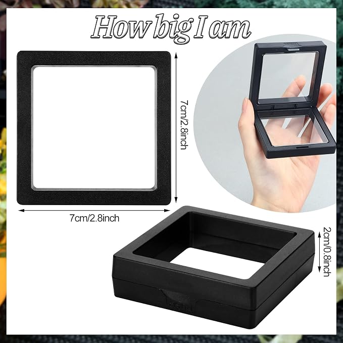 Queekay Estuche Flotante 3D 60 Pzs Negro 2.8x2.8x0.8 in miniatura 3