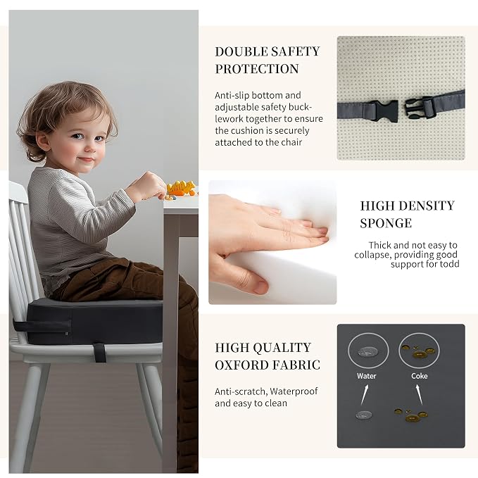 Asiento elevador para bebé para mesa miniatura 7