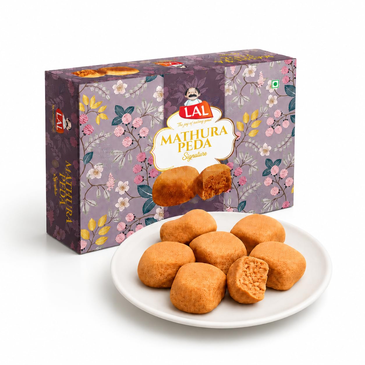 Lal Sweets Mathura Peda 400g with Rakhi | Traditional Rakhi with Sweet Gift Pack | Pure Desi Peda Mithai for Raksha Bandhan | Festival Gift Hamper