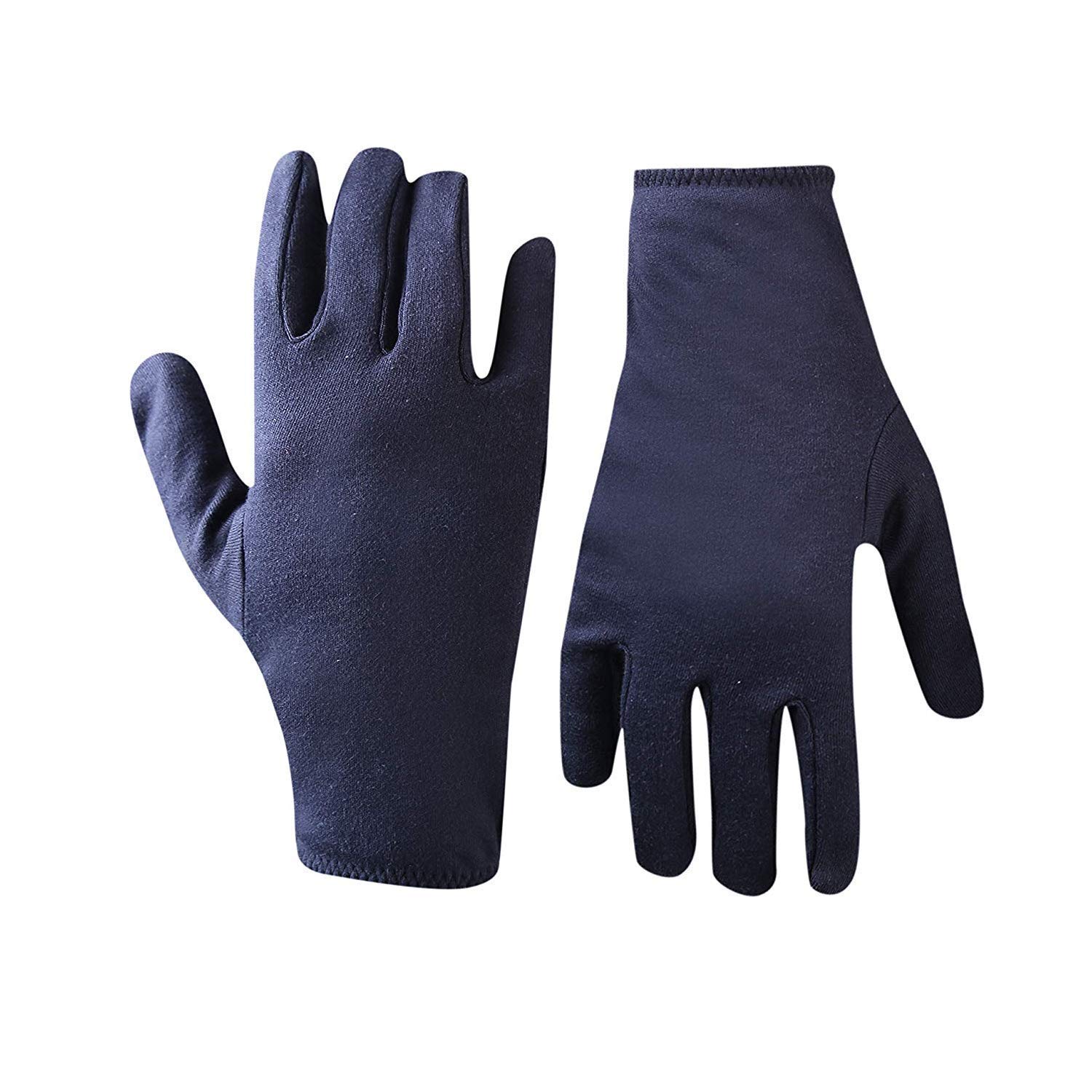 Hand Gloves washable and reusable Gloves Protective Cotton Hand Glove for Boys and Girls (Navy Blue)-image-3