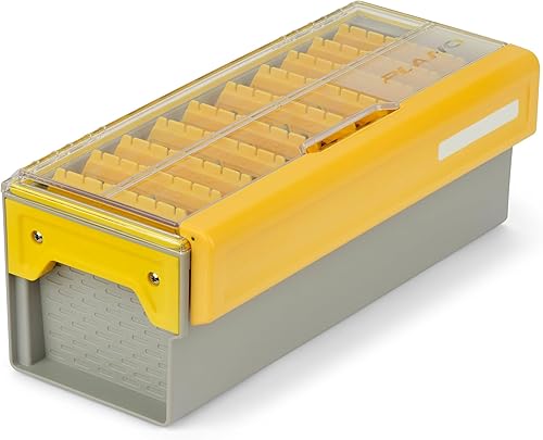 Miniatura 36 de Plano Edge 3700 - Caja de almacenamiento vertical de cebo y cebo espía, gris y amarillo, soporta hasta 52 cebos verticales, caja organizadora