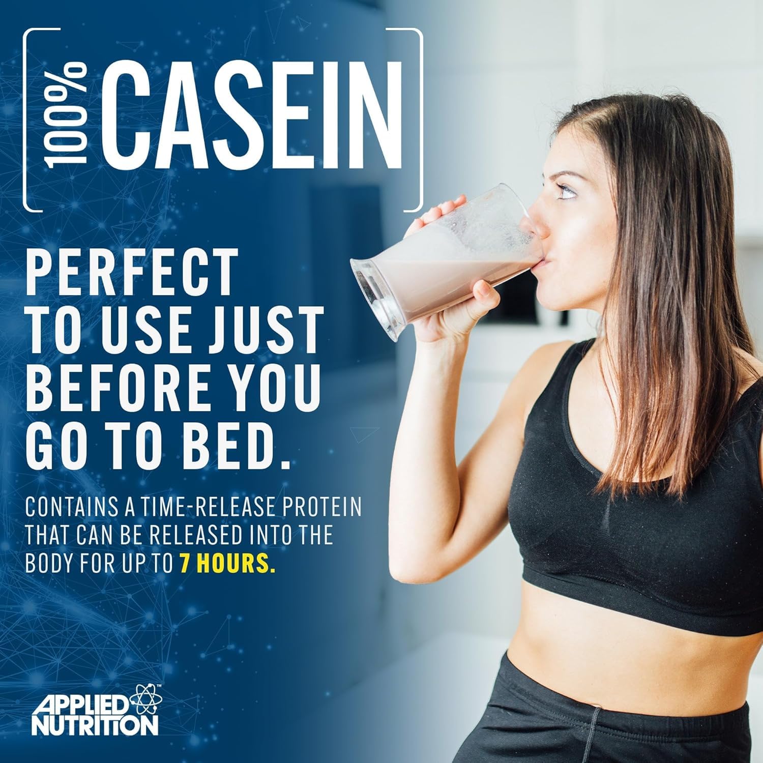 Applied Nutrition 100% Casein Protein, Strawberry Cream - 1800g