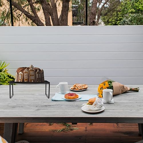 Miniatura 9 de Soporte para tartas Soporte para bandeja de cupcakes soporte de exhibición de cupcakes de metal negro, plato de frutas, plato de postre de dulces,