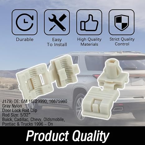 274Pcs Door Lock Rod Car Clips Assortment Kit,Door Lock Pawl Lever Retainer,Door Lock Rod Latch Clips,Hood Latch Locking Push Clip Kit, for GM Ford Mazda Buick Chevy Cadillac Trucks