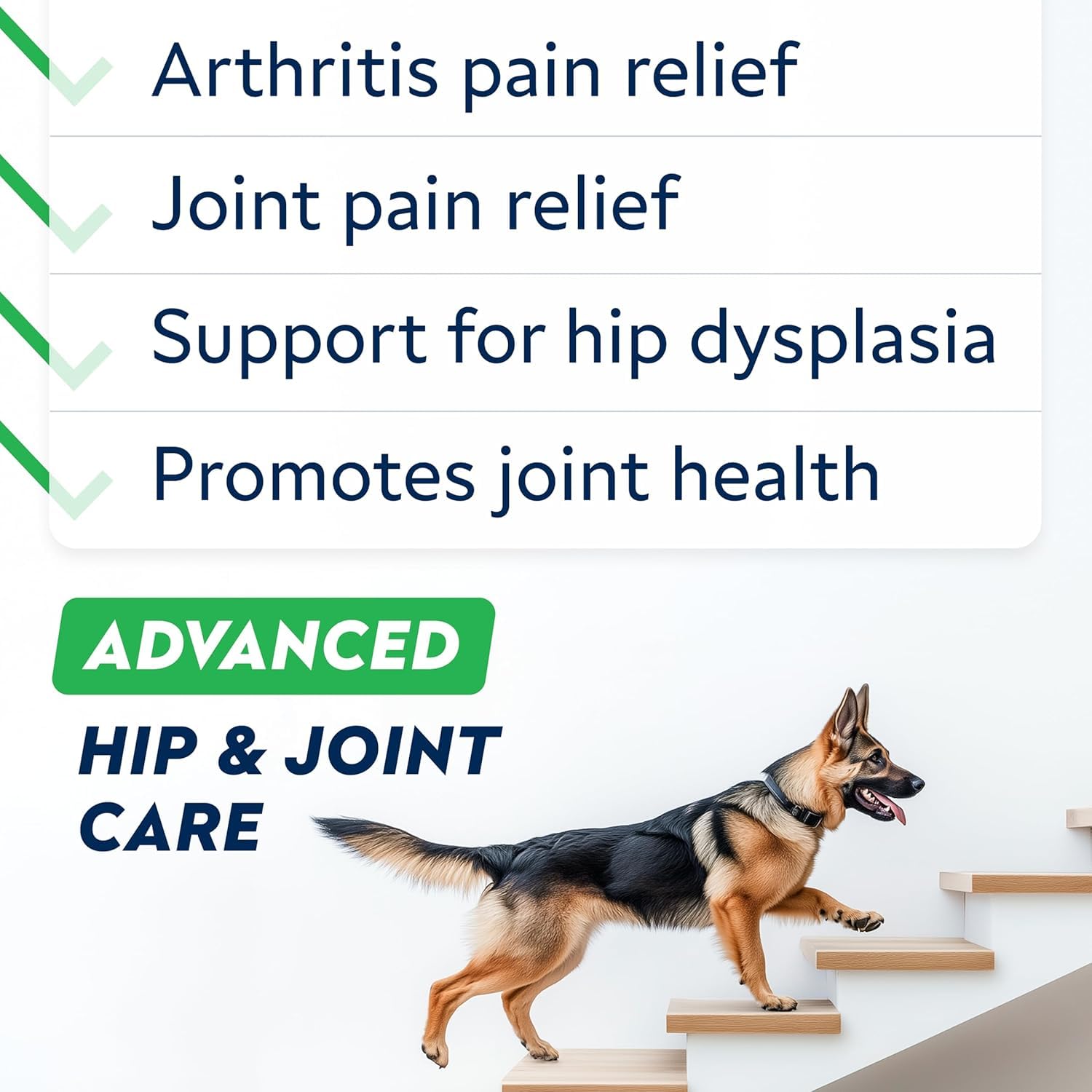 Senior Advanced Glucosamine Joint Supplement for Dogs - Green Lipped Mussel & Collagen - Large Breeds - Hip & Joint Health - Bacon Flavor - 120 Chews - image 3