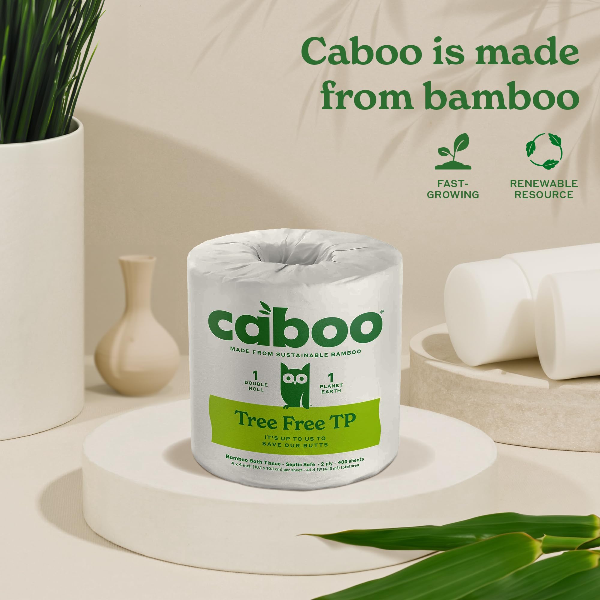 トイレットペーパー Amazon.co.jp: Caboo Tree Free トイレットペーパー 浄化槽に