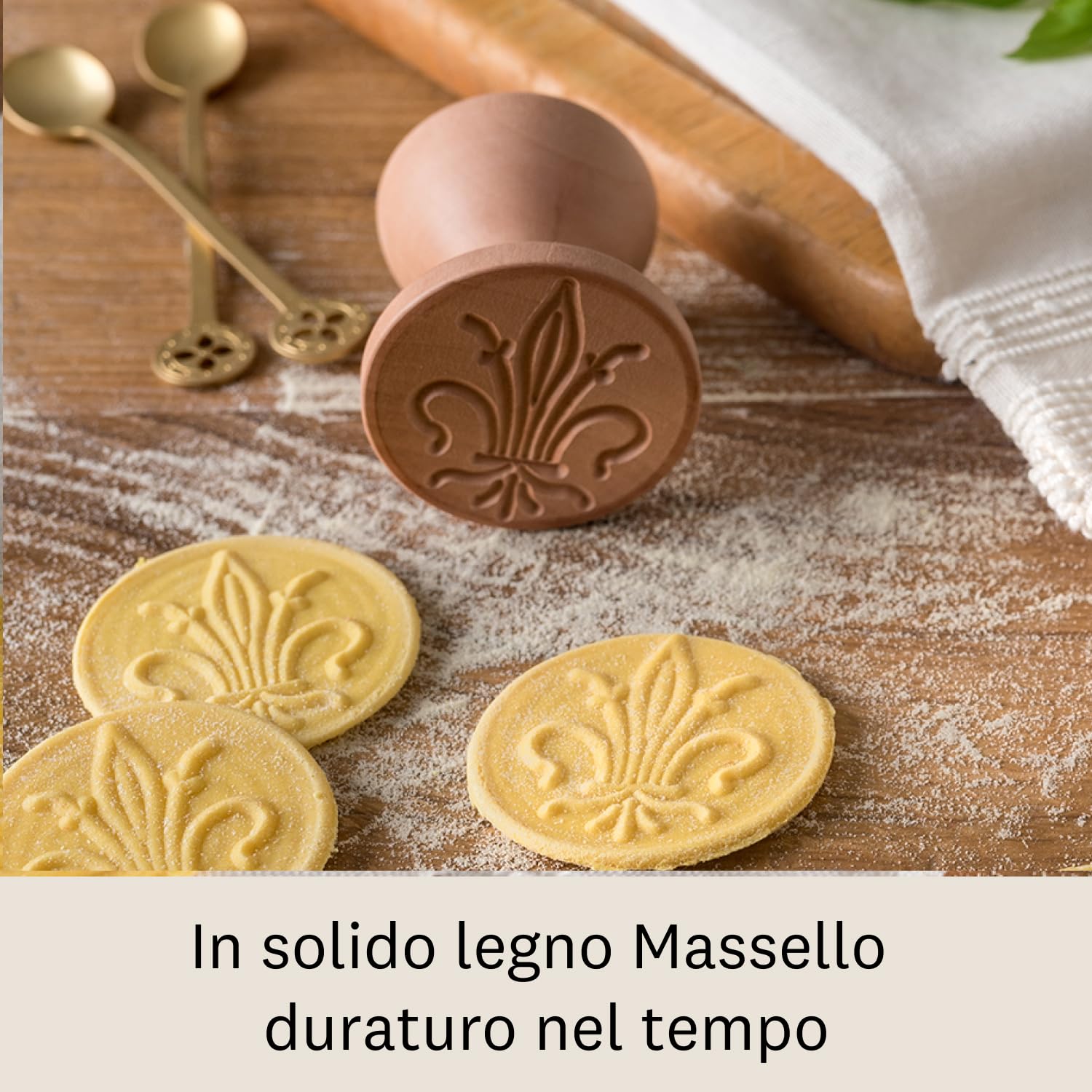 Marcato CZ-GIGL-CLS Corzetto, Forma Giglio, Legno Massello, Linea Premium.