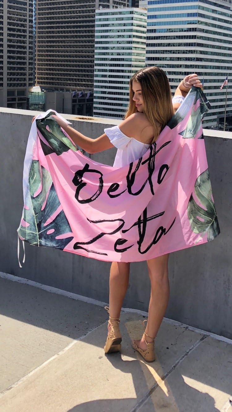 Alpha Delta Pi - Sorority Letter Flag (Tropical Design)