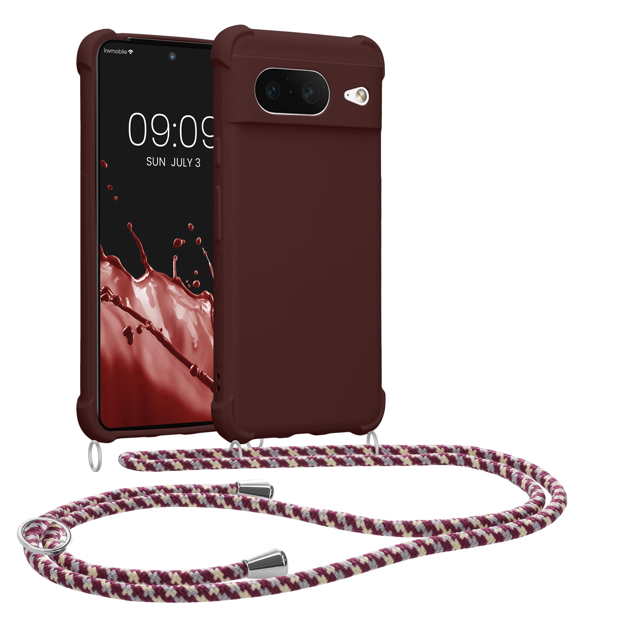 Kwmobile Case Kompatibel Mit Google Pixel 8 Hülle - Schutzhülle Aus Silikon Metallisch Schimmernd - Handyhülle Metallic Mintgrün