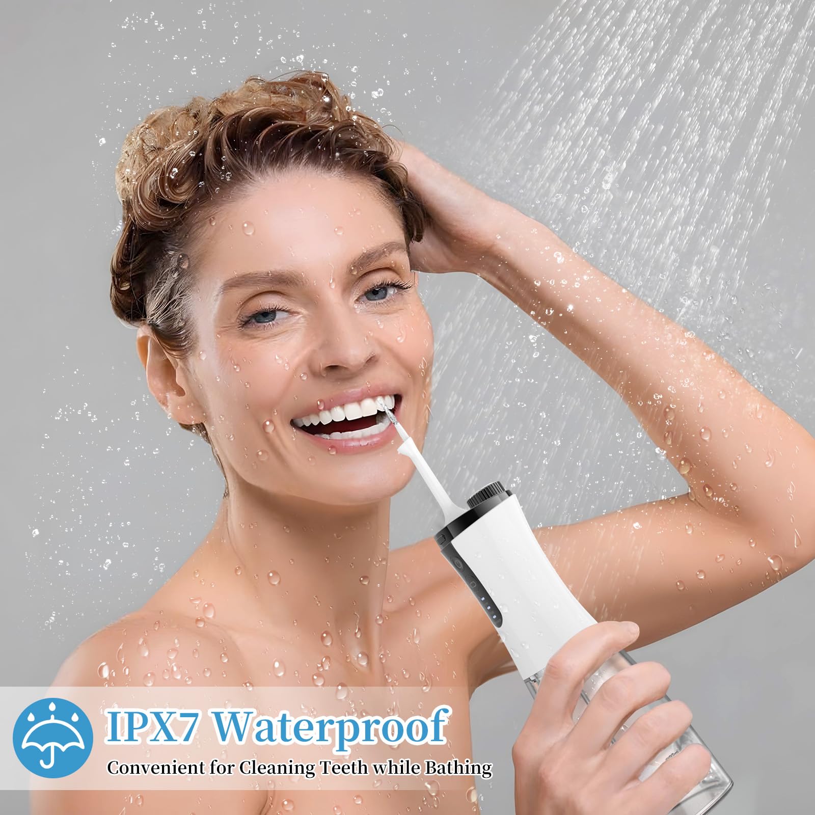 Flosser dental visual de agua con cámara, aplicación inalámbrica de agua, púa de dientes recargable, irrigador oral IPX7 impermeable, ajusta la presión del agua y el flujo de agua eléctrico para
