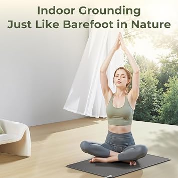 Grounding Mat for Feet,Sleep, Energy, Pain Relief, Inflammation, and Wellness Indoor Earthing Mat for Home, Office, and Work 15-Foot Cord Included
