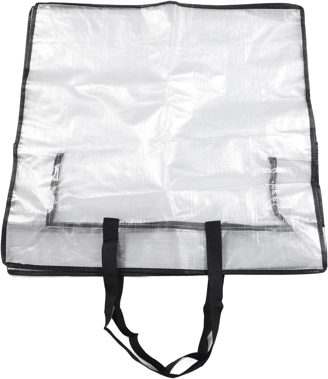 3 Pack Clear Wreath Storage Bag, Plastic Ornament Storage Box Clear Moving Bags with Handle and Zip for Holiday Wreaths, Bed Sheet