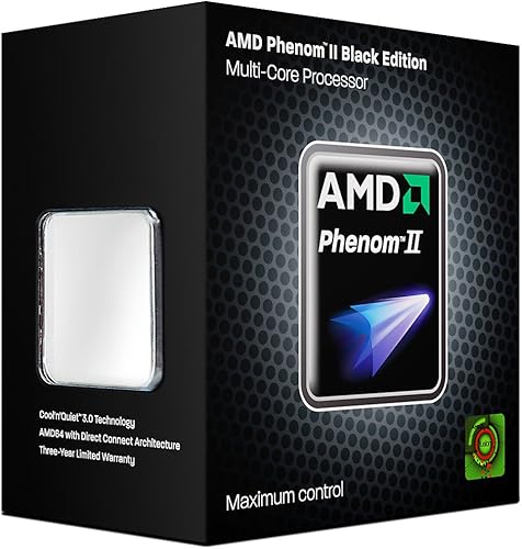 AMD HDZ940XCGIBOX Phenom II X4 940 Black Edition 3.0GHz caché 8 MB AM2+ 125 W Procesador - Venta al por menor