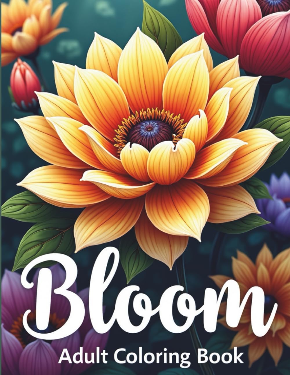 Bloom Adult Coloring Book: Beautiful Floral Designs for Relaxation, Stress Relief, and Mindful Coloring